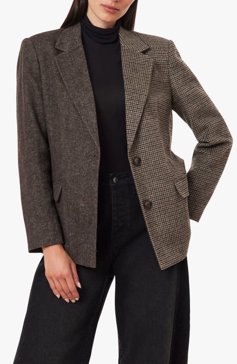 Mixed Pattern Blazer