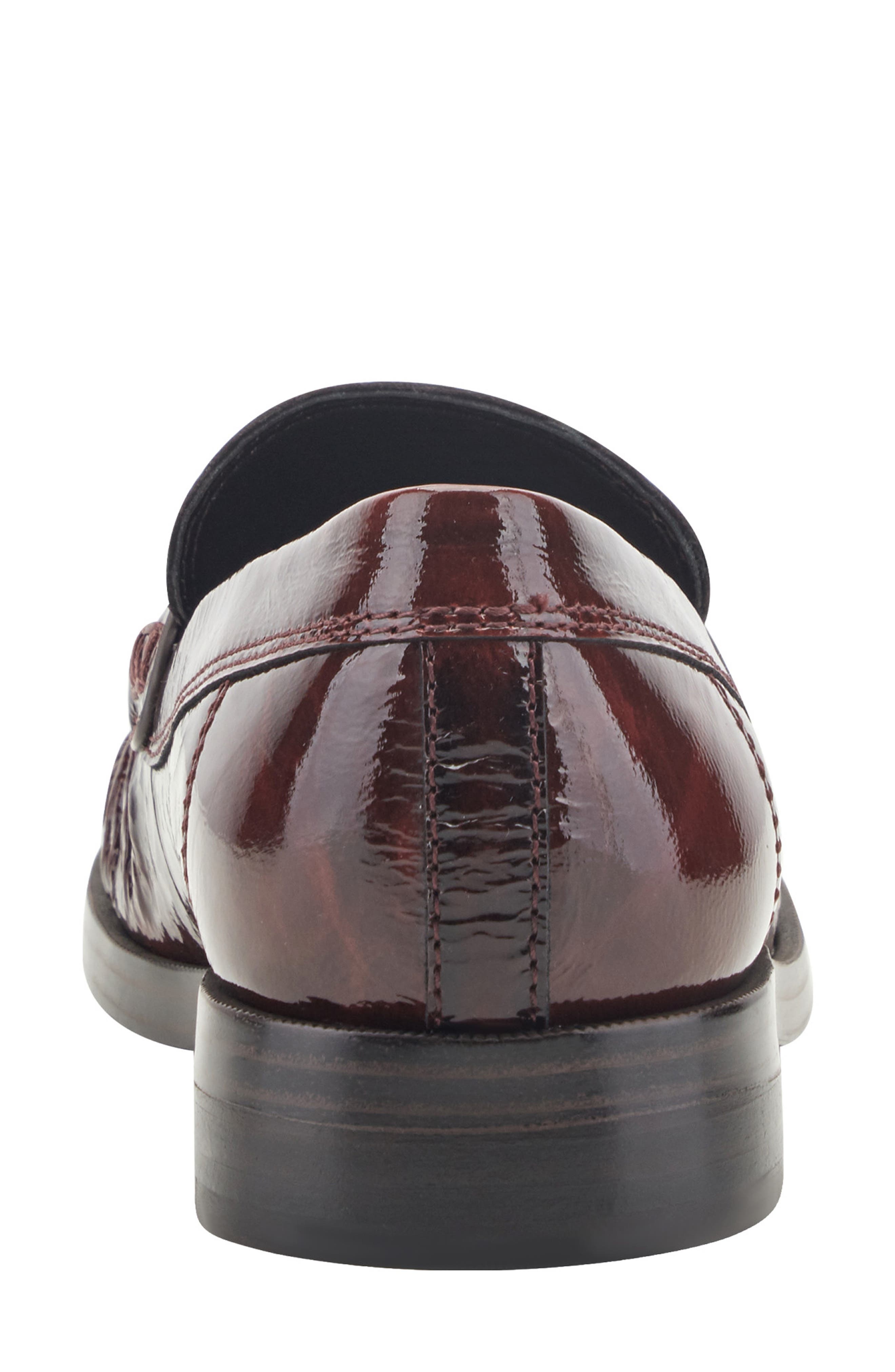 Nell Penny Loafer, Alternate, color, DARK RED