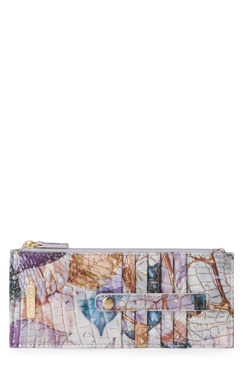 Muse Melbourne Croc Embossed Leather Card Wallet, Main, color, FROSTED