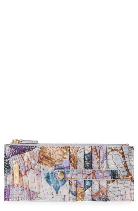 Muse Melbourne Croc Embossed Leather Card Wallet