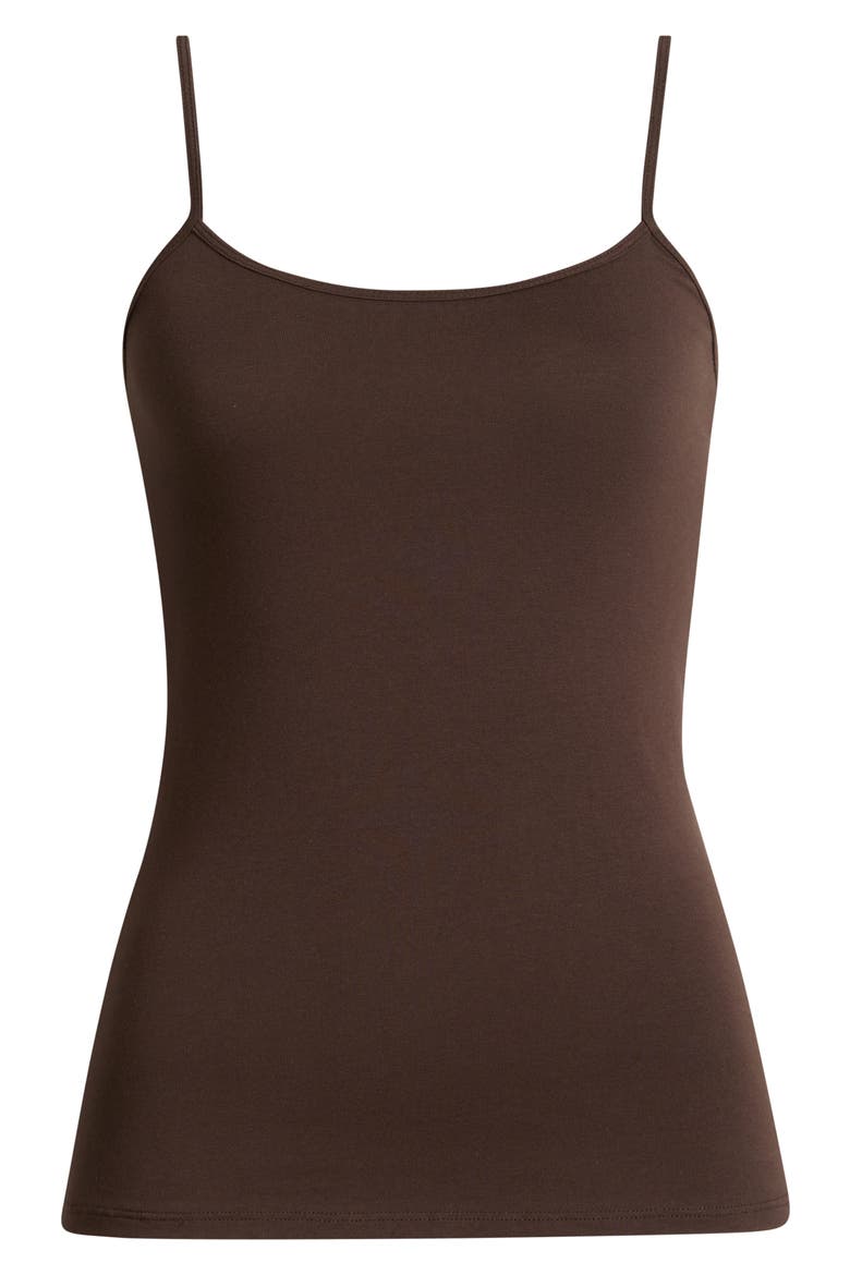 Core Stretch Cotton Camisole, Alternate, color, BROWN COFFEE