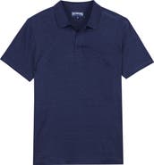 Vilebrequin Men's Solid Linen Jersey Polo Shirt