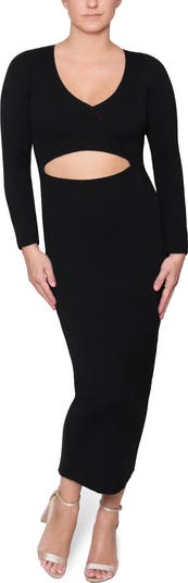 RACHEL Rachel Roy Coraline Wrap Top Midi Sweater Dress Nordstrom
