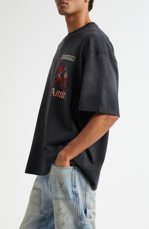 Amiri Mens Black Crystal-embellished Sinners Cotton-jersey T-shirt Xl In Black
