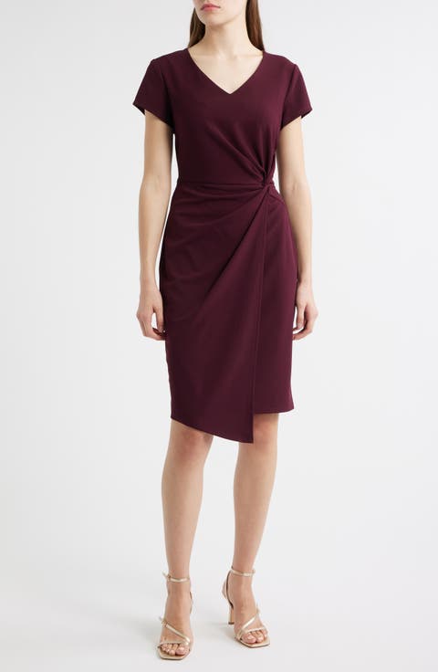 Twist Detail Asymmetric Hem Dress