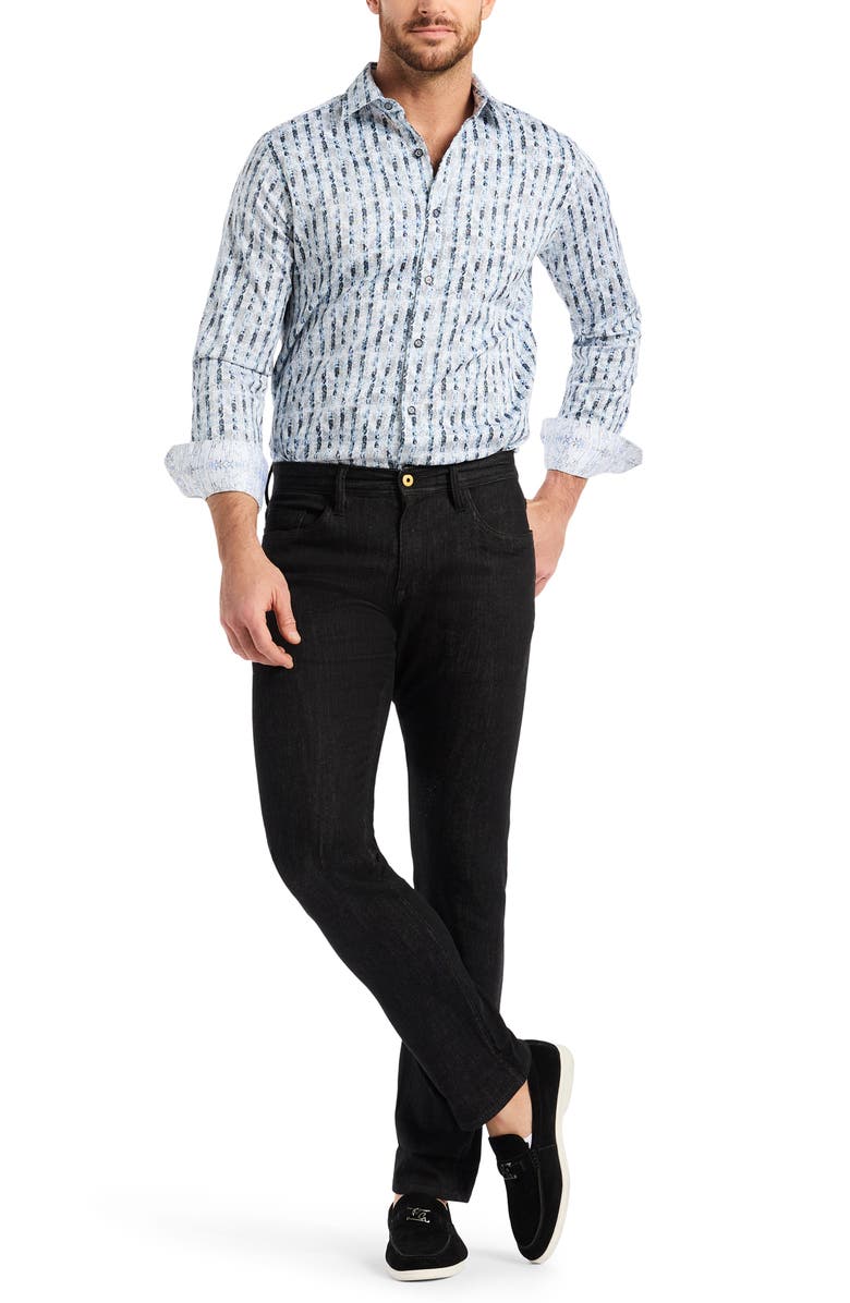 Robert Graham Feragen Straight Leg Jeans, Alternate, color, Black