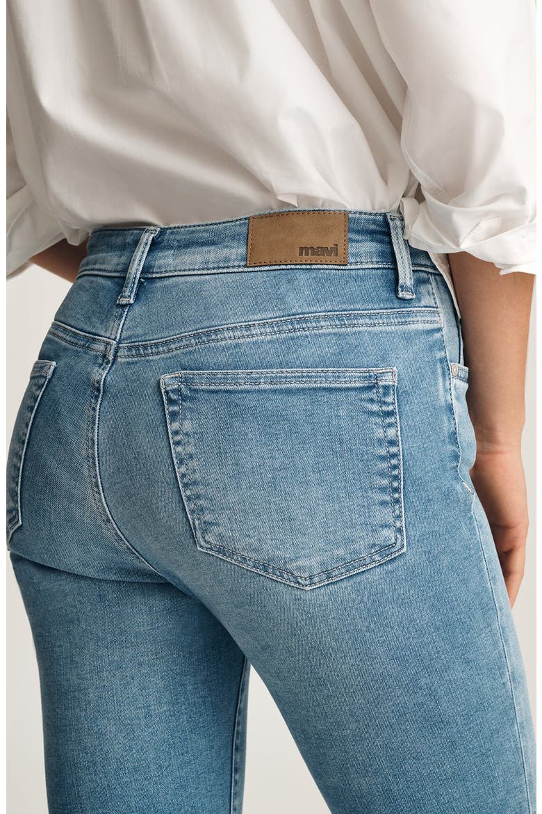 Sydney Mid Rise Flare Jeans, Alternate, color, MID BLUE FEATHER BLUE