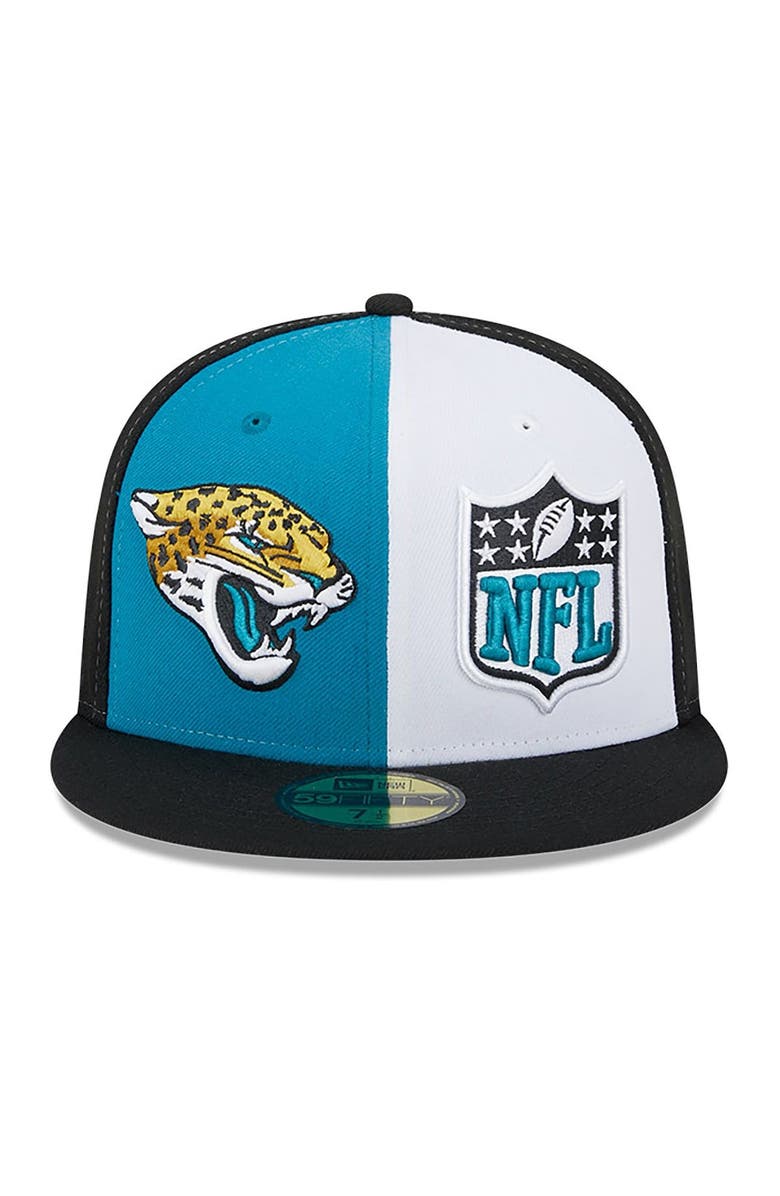 New Era Men's New Era Teal/Black Jacksonville Jaguars 2023 Sideline 59FIFTY Fitted Hat, Alternate, color,
