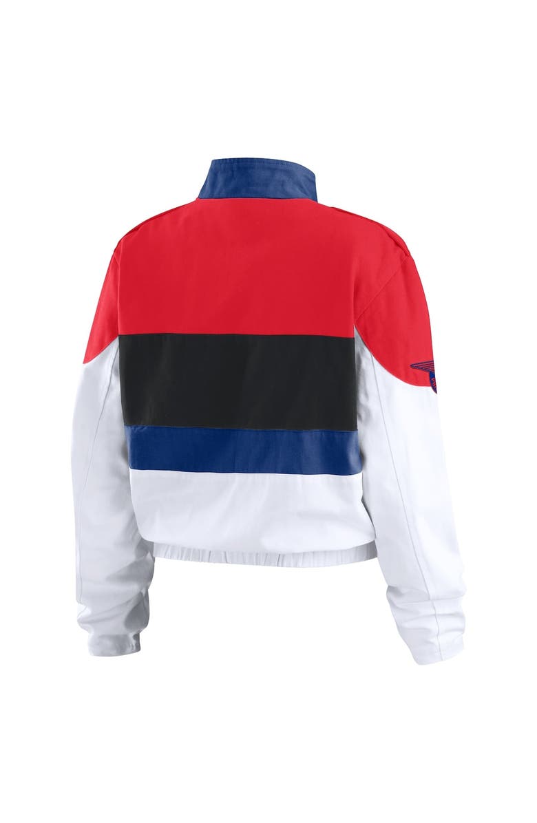 WEAR by Erin Andrews Women's WEAR by Erin Andrews  Red/White Philadelphia Phillies Racing Full-Zip Jacket, Alternate, color, Red