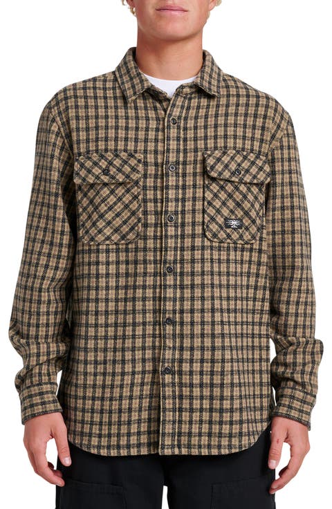 Mercury Sandstrokes Flannel Button-Up Shirt