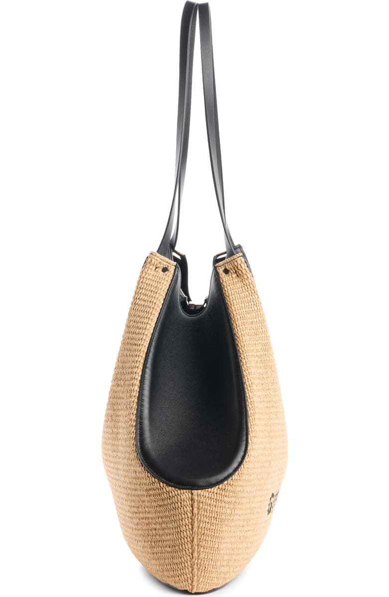 Givenchy Medium Facet Straw & Leather Tote, Alternate, color, Natural