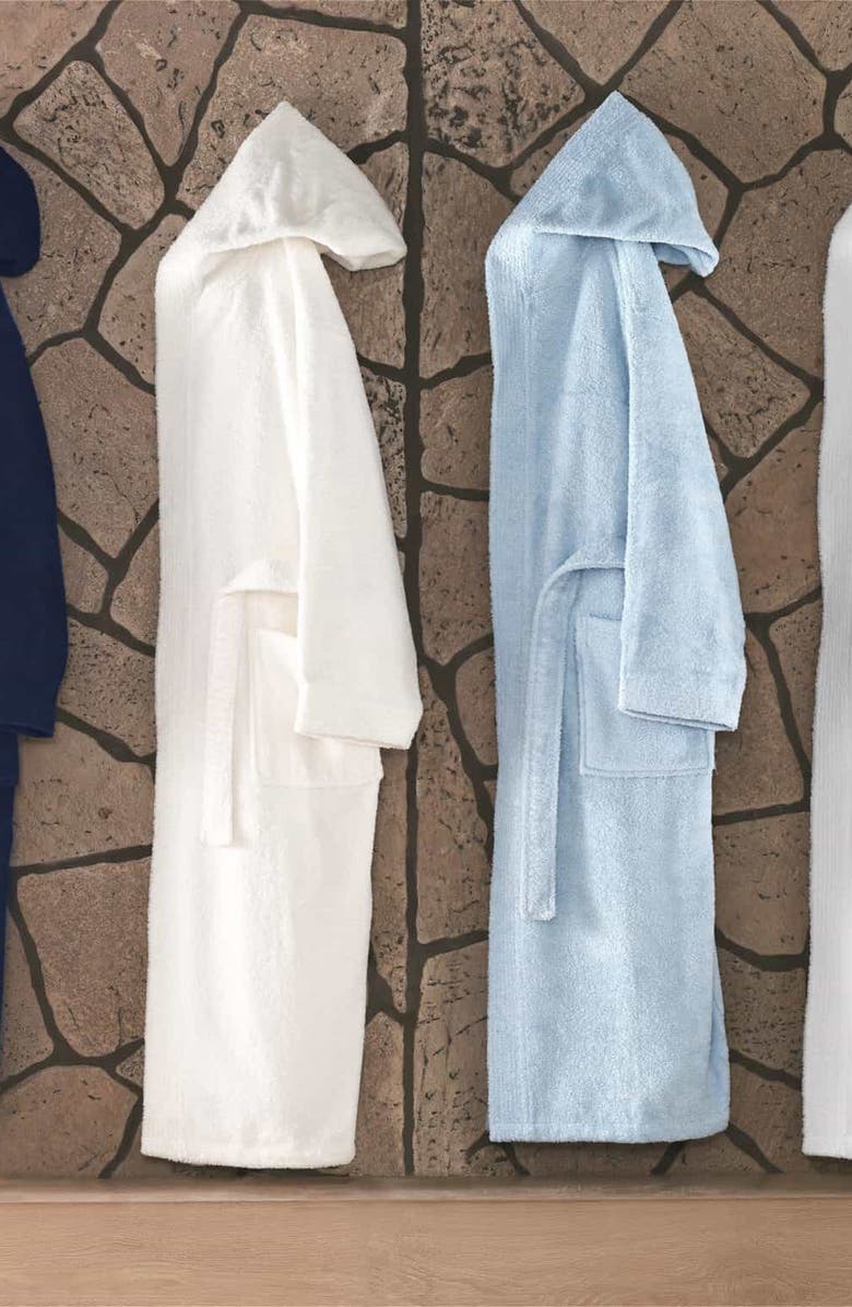 DePera Hooded Turkish Cotton Bathrobe, Alternate, color, White