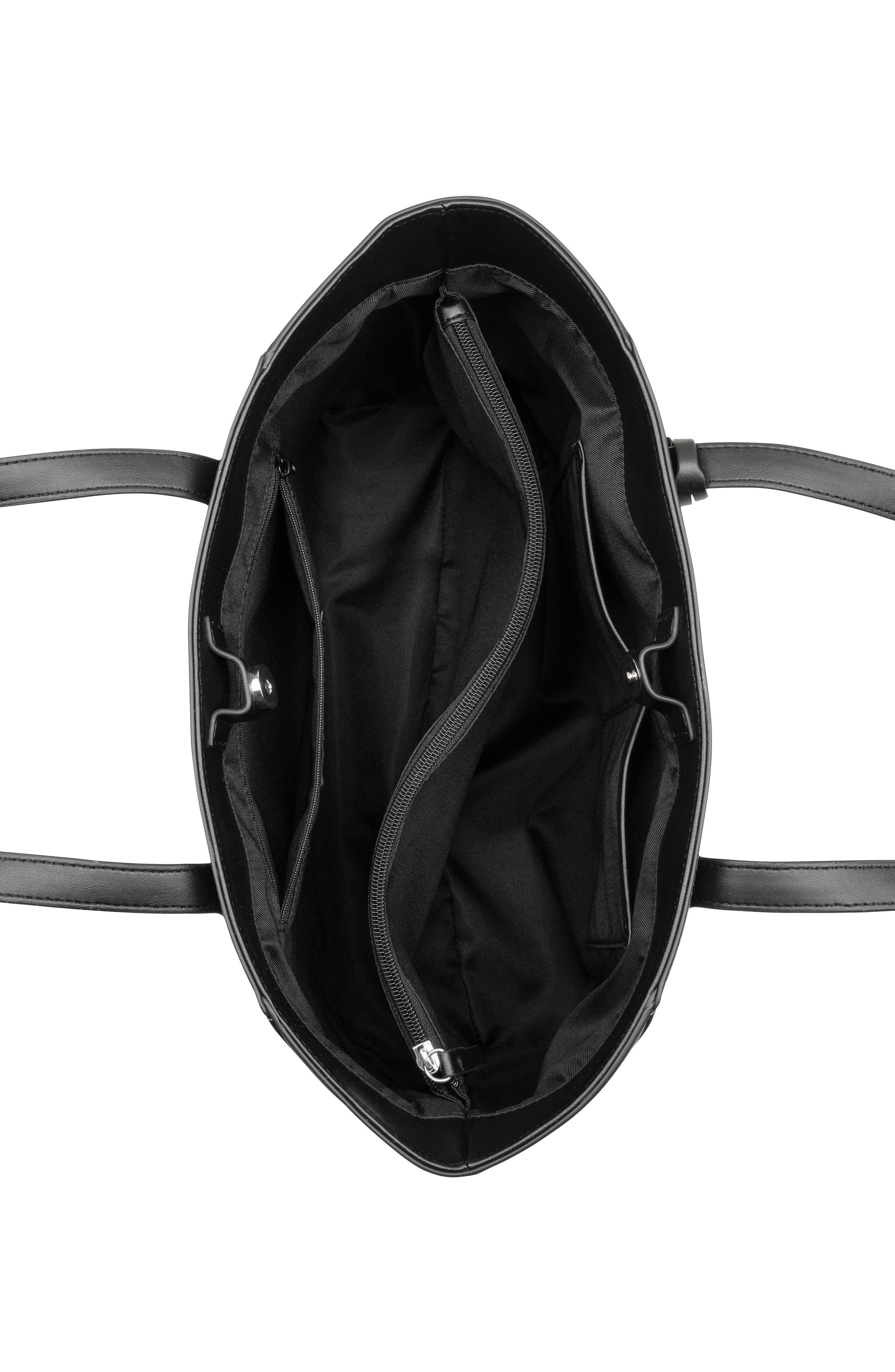 Nine West Cheryth Tote Bag, Alternate, color, Jet Black Logo