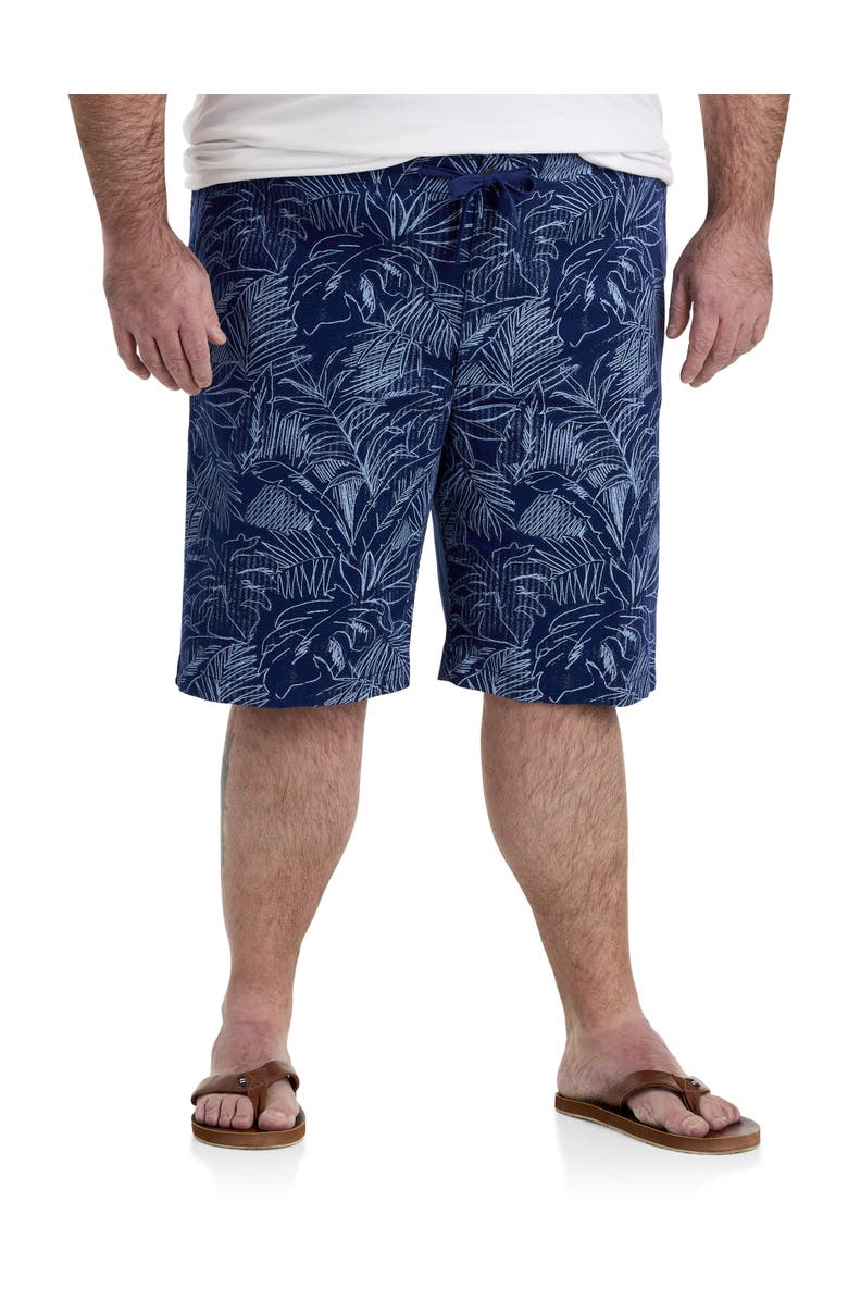 True Nation by DXL Stretch Tropical Drawstring Shorts, Main, color, Tropical Palms