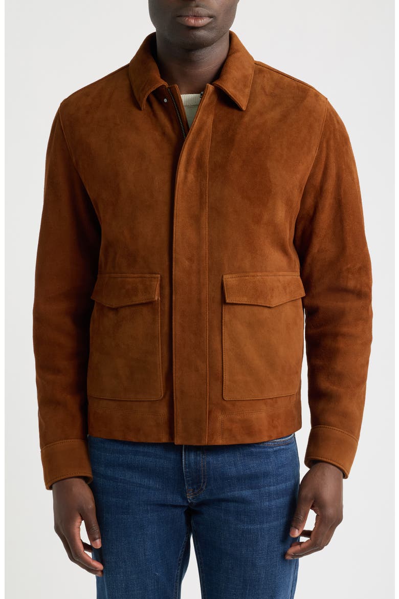 Deer Suede Jacket, Alternate, color, SADDLE