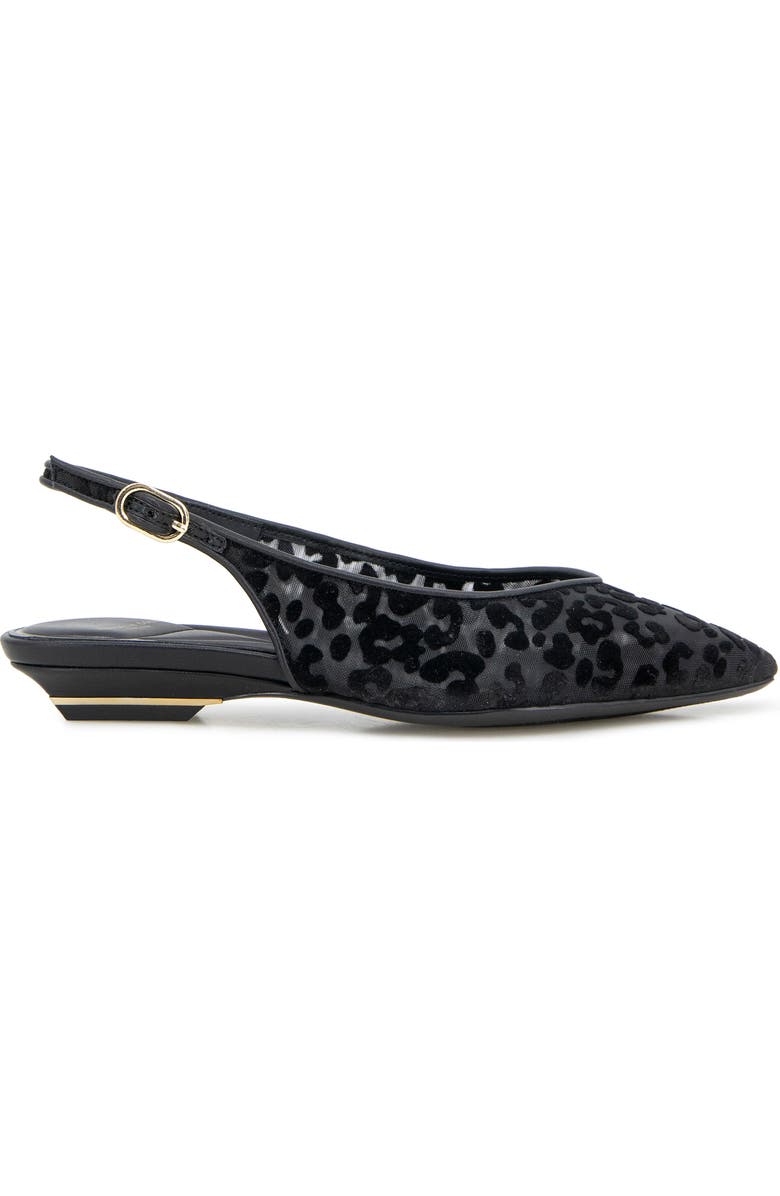 Kenneth Cole Berkette Slingback Flat, Alternate, color, Black Leopard Mesh