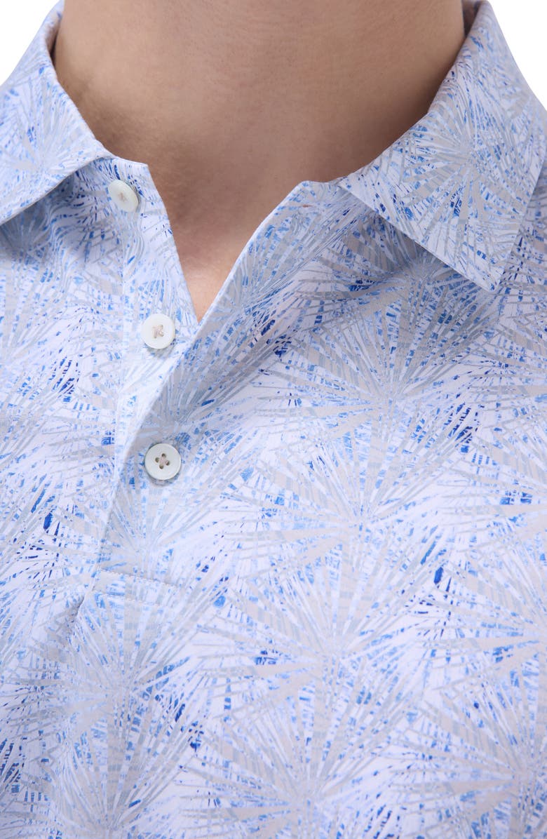 Bugatchi Victor OoohCotton<sup>®</sup> Leaf Print Polo, Alternate, color, 
