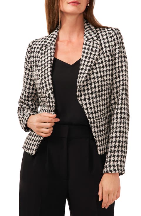 Houndstooth Crop Blazer