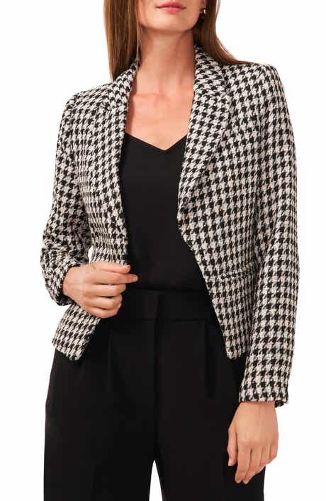 Halogen® Houndstooth Crop Blazer