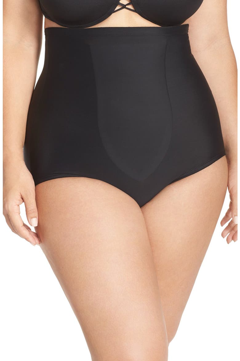 High Waist Shaping Briefs, Main, color, BLACK