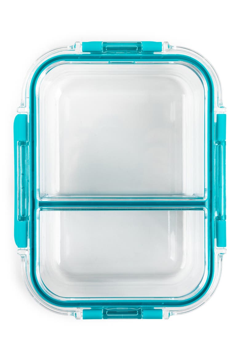 True Divide Glass Food Container - 32oz, Main, color, TEAL