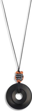 FRASIER STERLING Angel Fish Cord Pendant Necklace