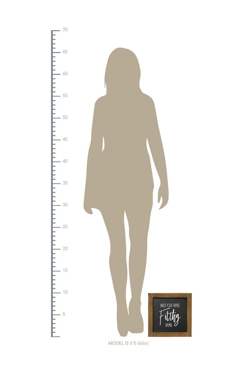 PARKLAND COLLECTION Black/Walnut Bathroom Wall Art - Set of 4, Alternate, color, Black/Walnut