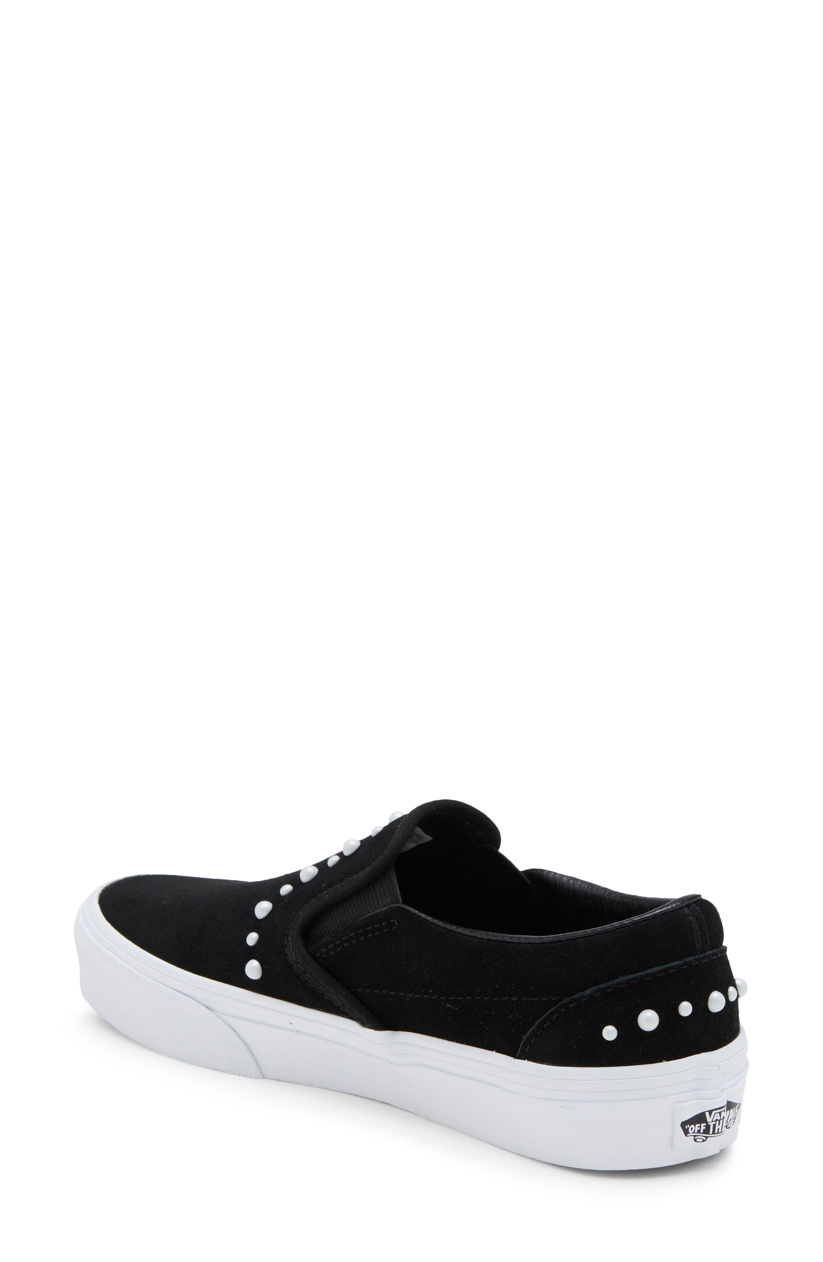 Classic Slip-On Sneaker, Alternate, color, PEARLS BLACK