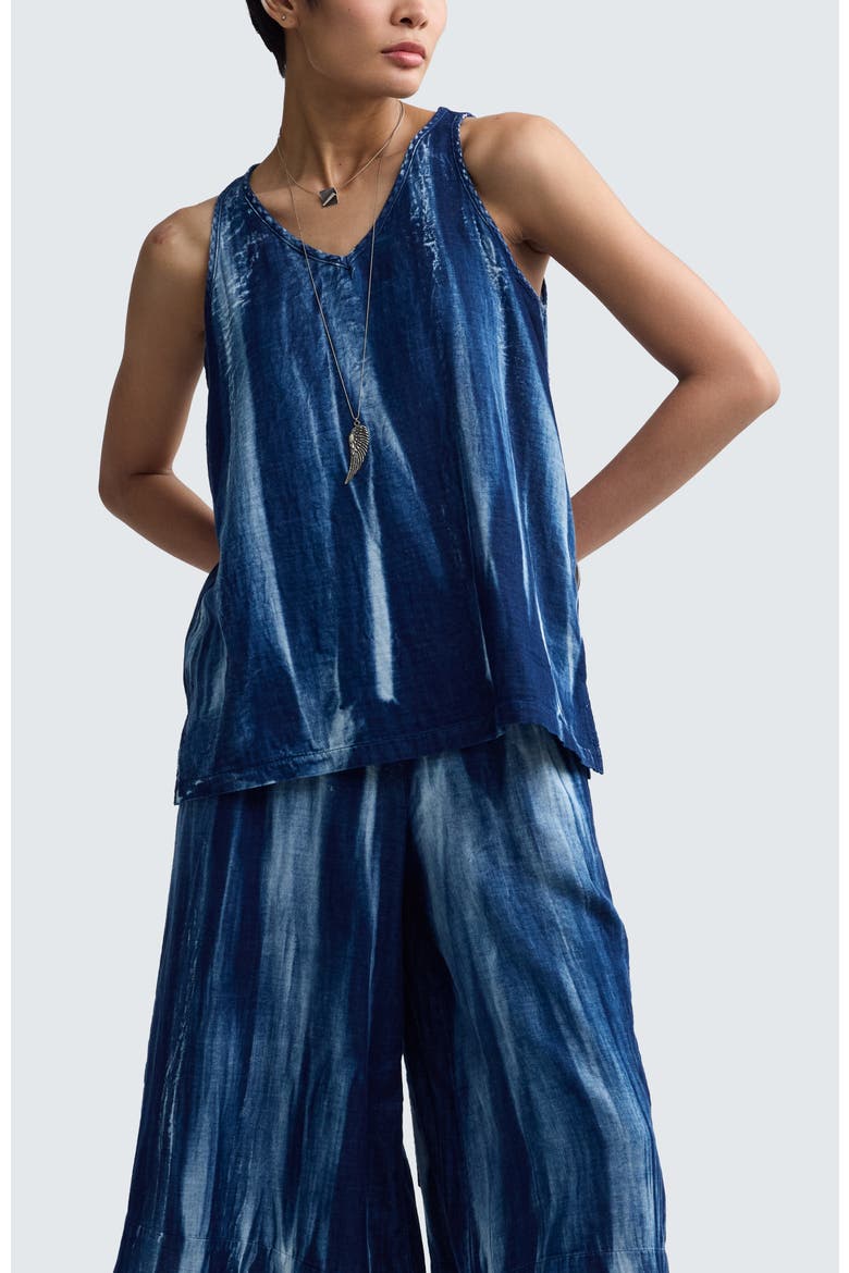 Harper Batik-effect Muslin Top, Alternate, color, Candy Sky
