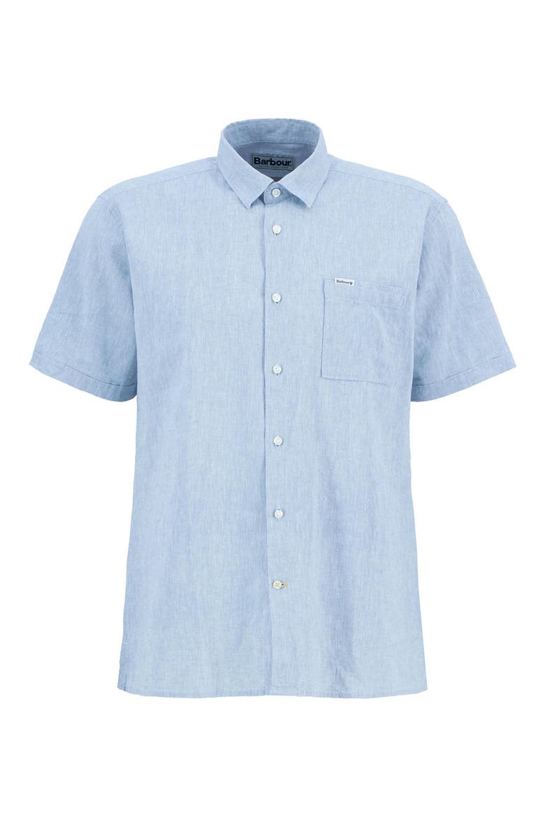 Nelson Linen & Cotton Button-Up Shirt, Alternate, color, LEAD