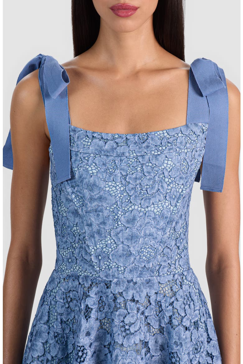 Rosalee Tie Strap Lace Sundress, Alternate, color, INDIGO