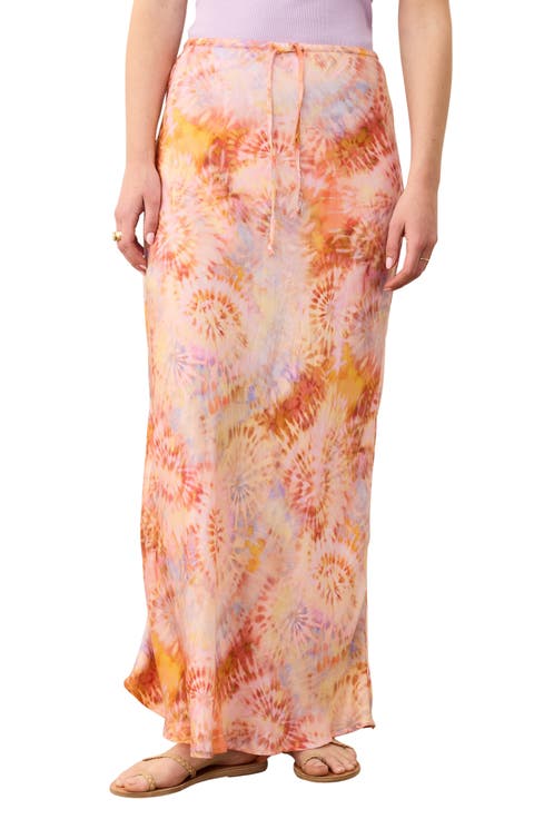 Gabrielle Floral Drawstring Maxi Skirt