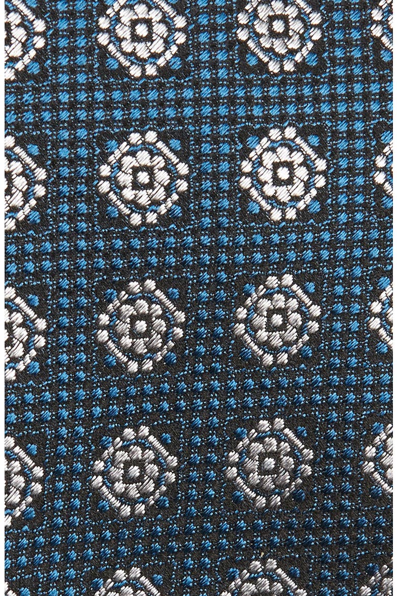 Floral Medallion Silk Tie, Alternate, color, DARK GREEN FAN