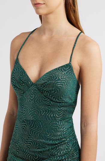 Glitter Swirl Strappy Dress