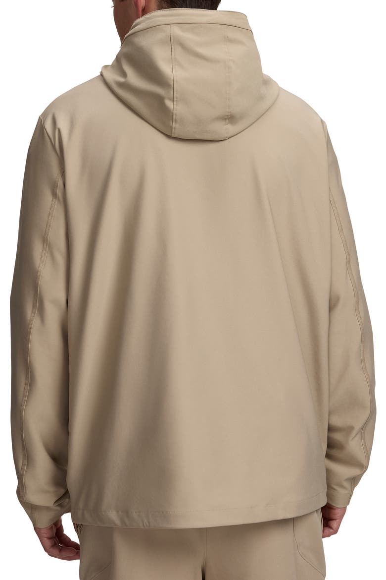 UA Unstoppable Woven Full Zip Hoodie, Alternate, color, 299 CITY KHAKI