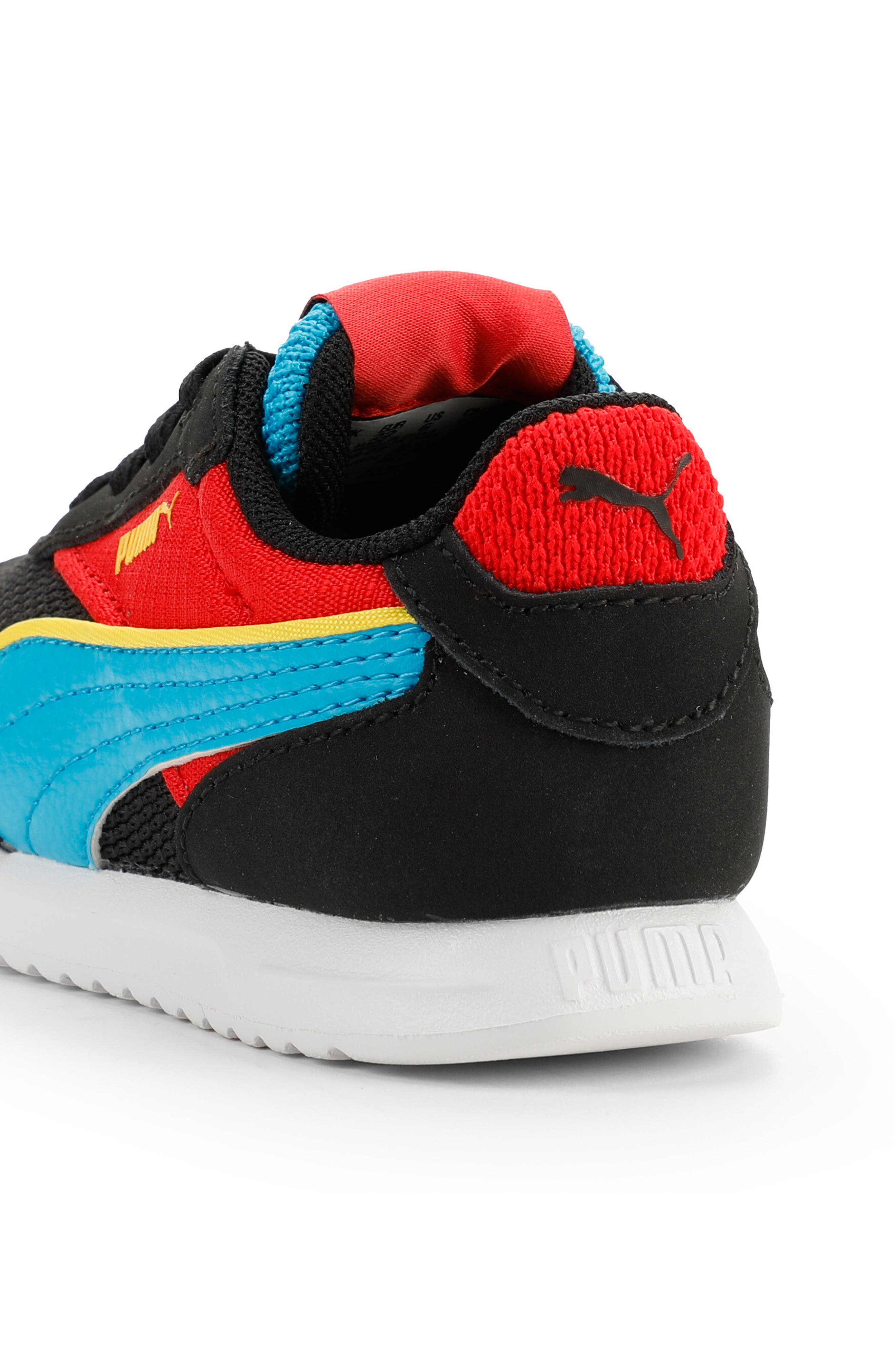 PUMA Kids' R78 Gravity Sneaker, Alternate, color, Puma Black/ Blue/ Red/ Yellow