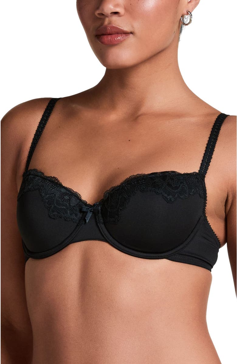 Hunkemöller Secret Lace Padded Underwired Bra, Main, color, Black