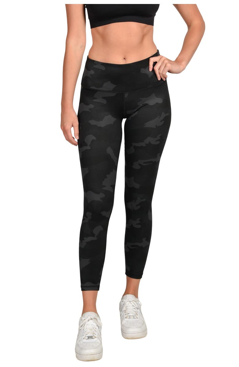 90 DEGREE BY REFLEX Lux Camo High Waisted Ankle Leggings, Main, color,