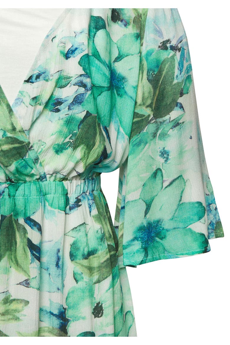 Floral Layered Look Dress, Alternate, color, Blue Multi