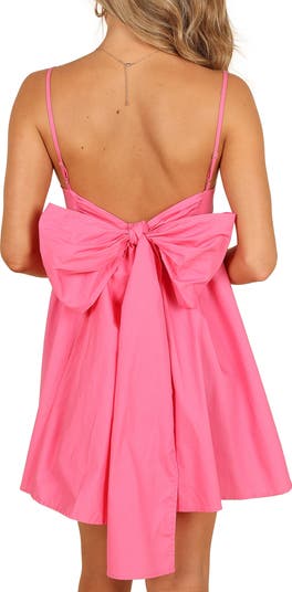 Alice Bow Back Cotton Babydoll Minidress