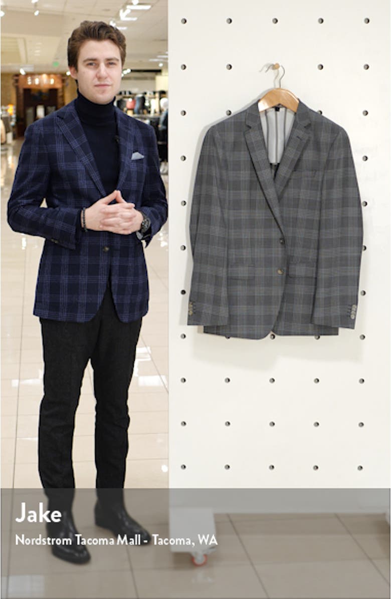 Hartlay Slim Fit Plaid Wool Sport Coat, sales video thumbnail