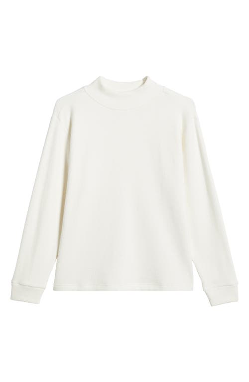 Shop Zella Cozy Waffle Knit Tunic In Ivory Egret