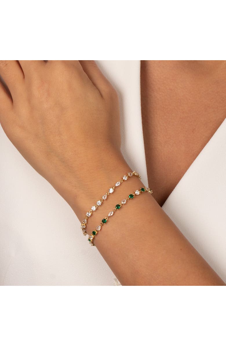 BY ADINA EDEN Colored CZ Tennis Bracelet Combo Set, Alternate, color, Gold