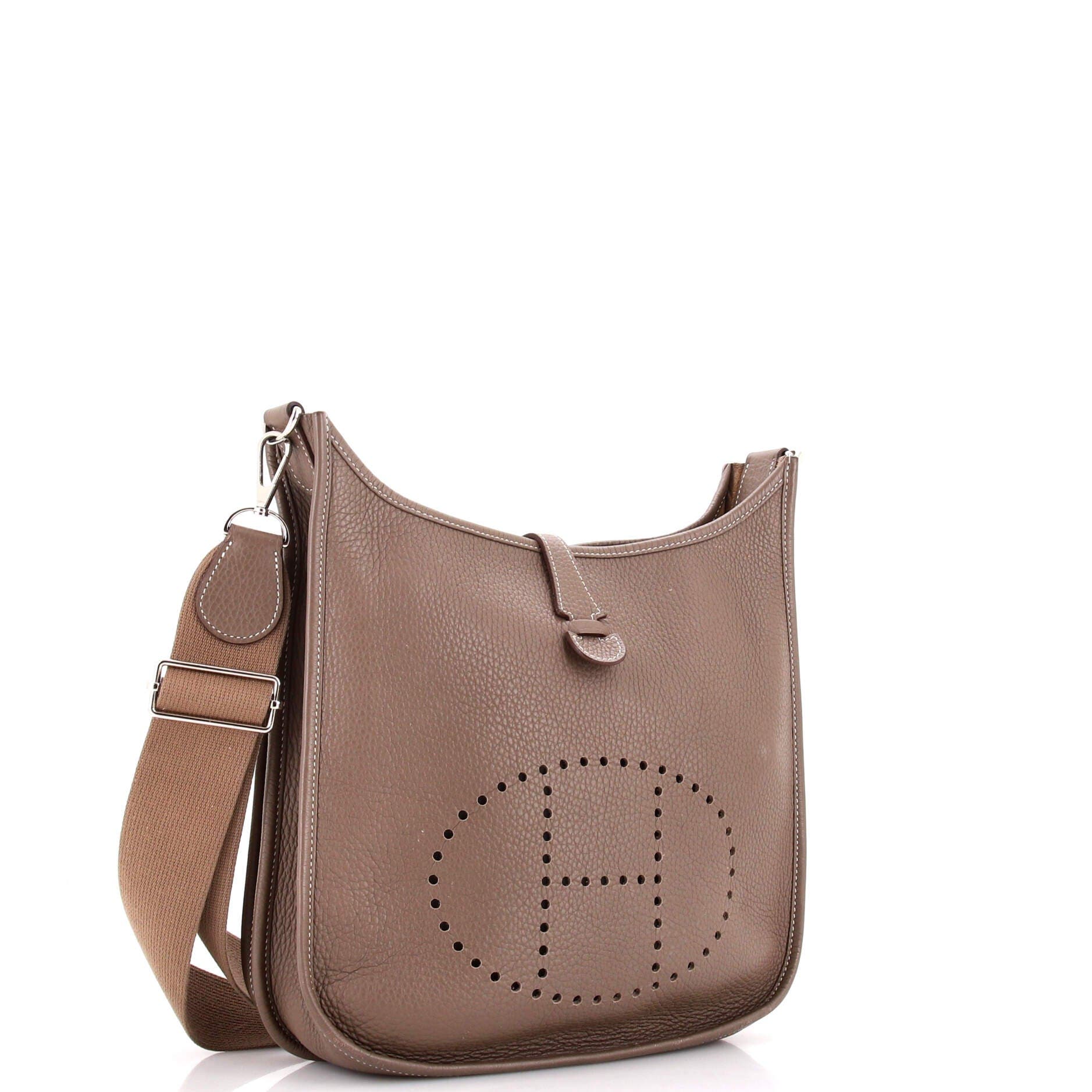 Pre-Owned Hermes Evelyne Bag Gen III Clemence PM, Alternate, color, Etoupe