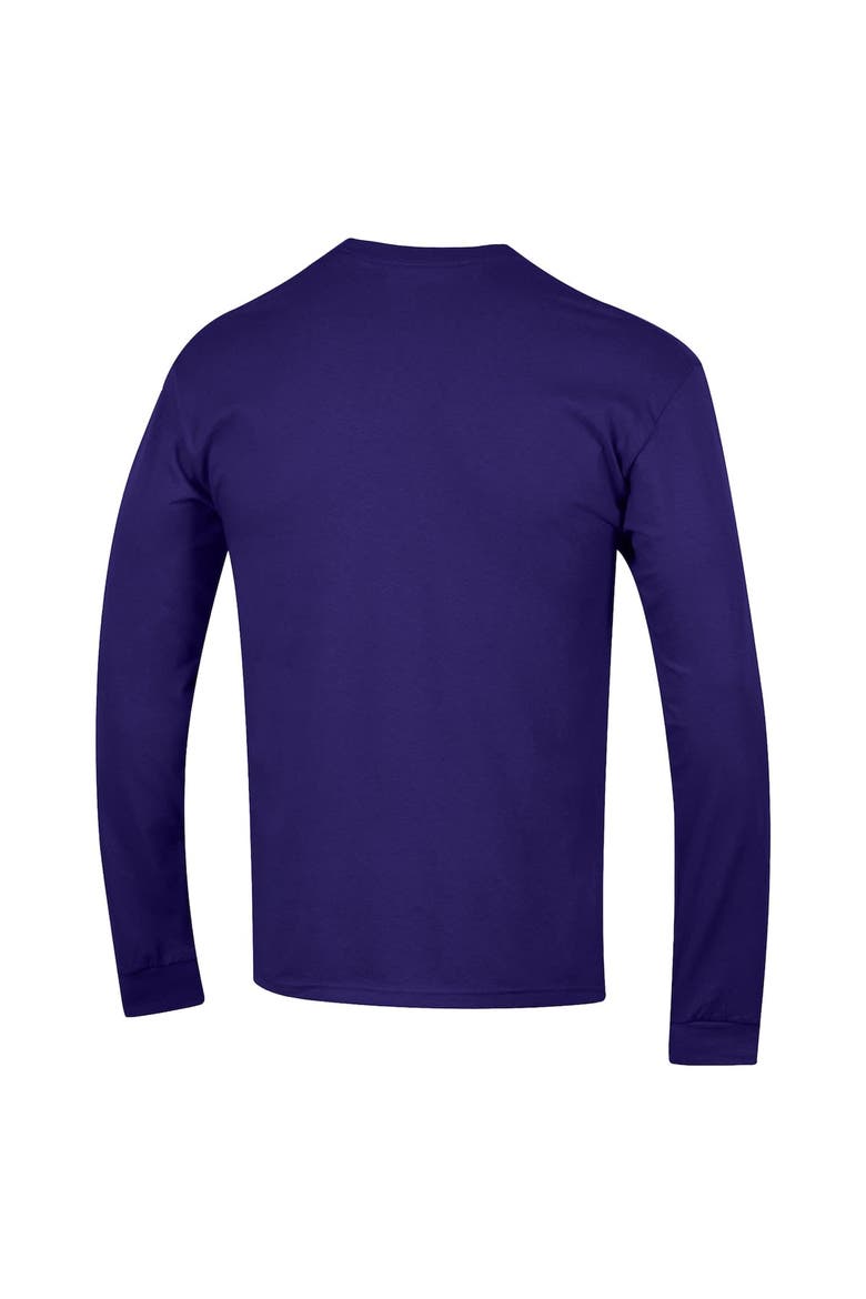 Men's Champion  Purple Clemson Tigers Arch Over Logo 2-Hit Long Sleeve T-Shirt, Alternate, color, Purple