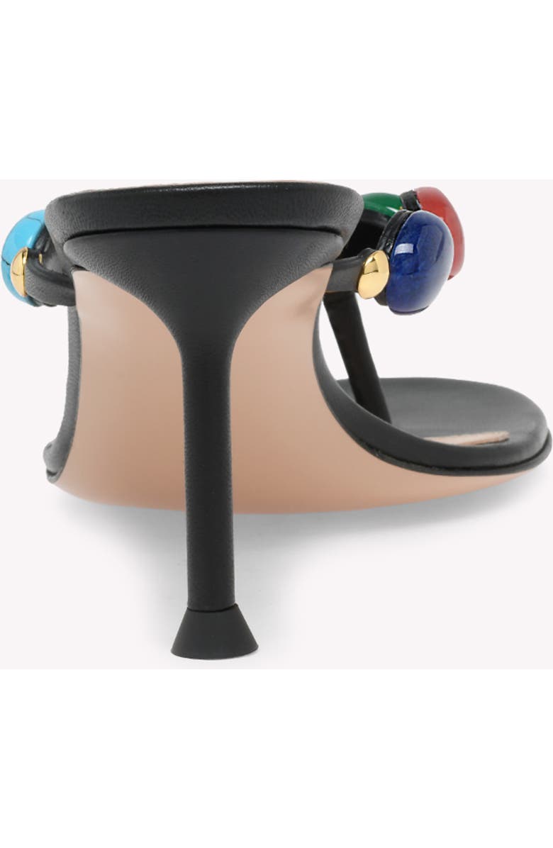 Gianvito Rossi Shanti Thong 70 Sandals, Alternate, color, Black Suede And Nappa