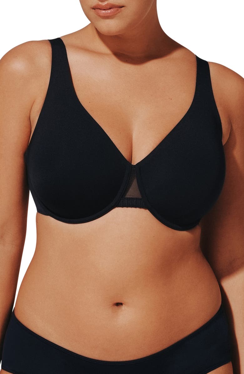 ThirdLove 24/7<sup>®</sup> Classic Underwire Unlined Minimizer Bra, Main, color, Black