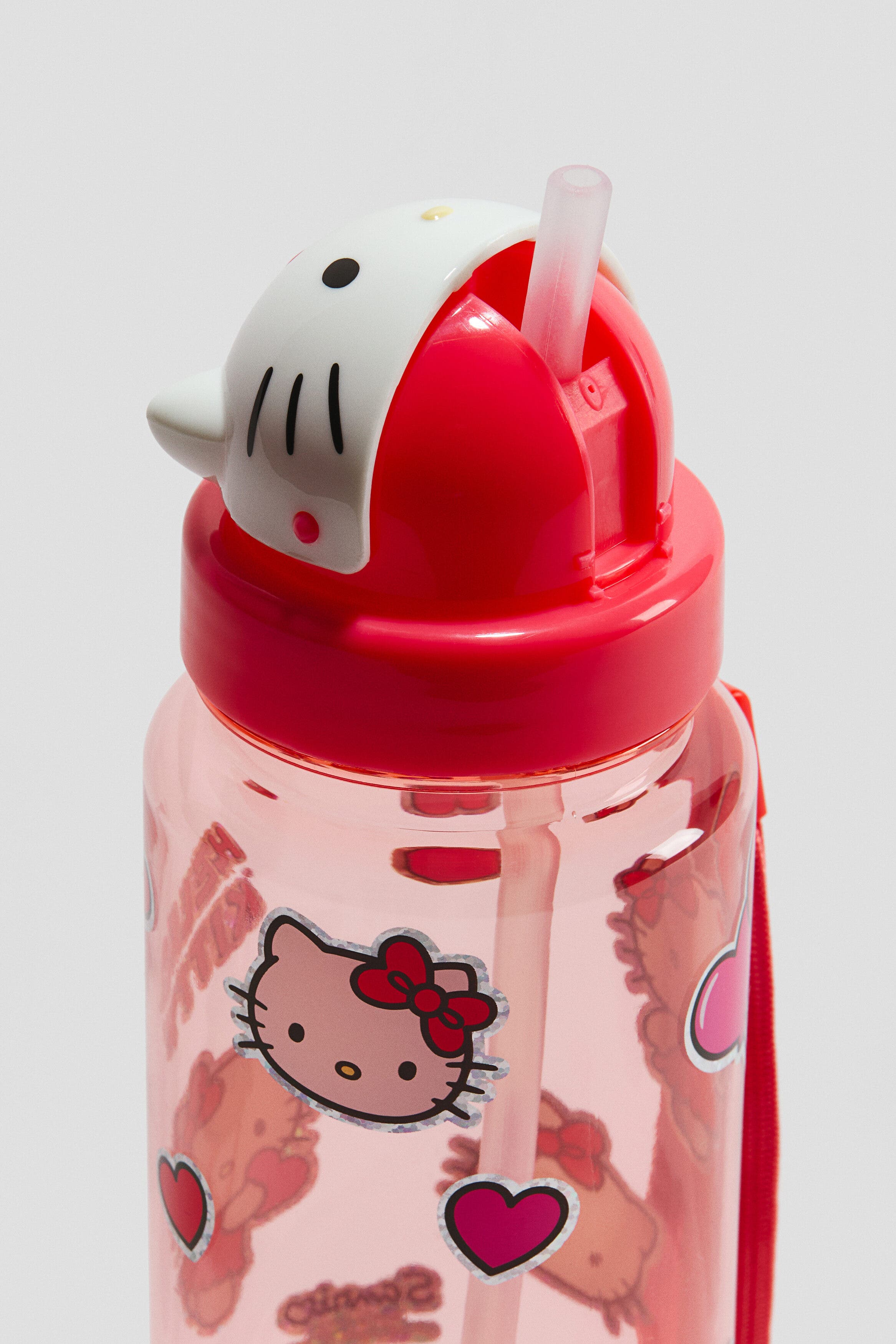 H&M Printed Water Bottle, Alternate, color, Red/Hello Kitty