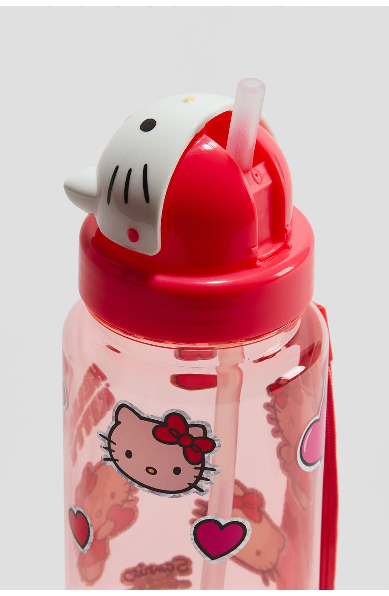 H&M Printed Water Bottle, Alternate, color, Red/Hello Kitty