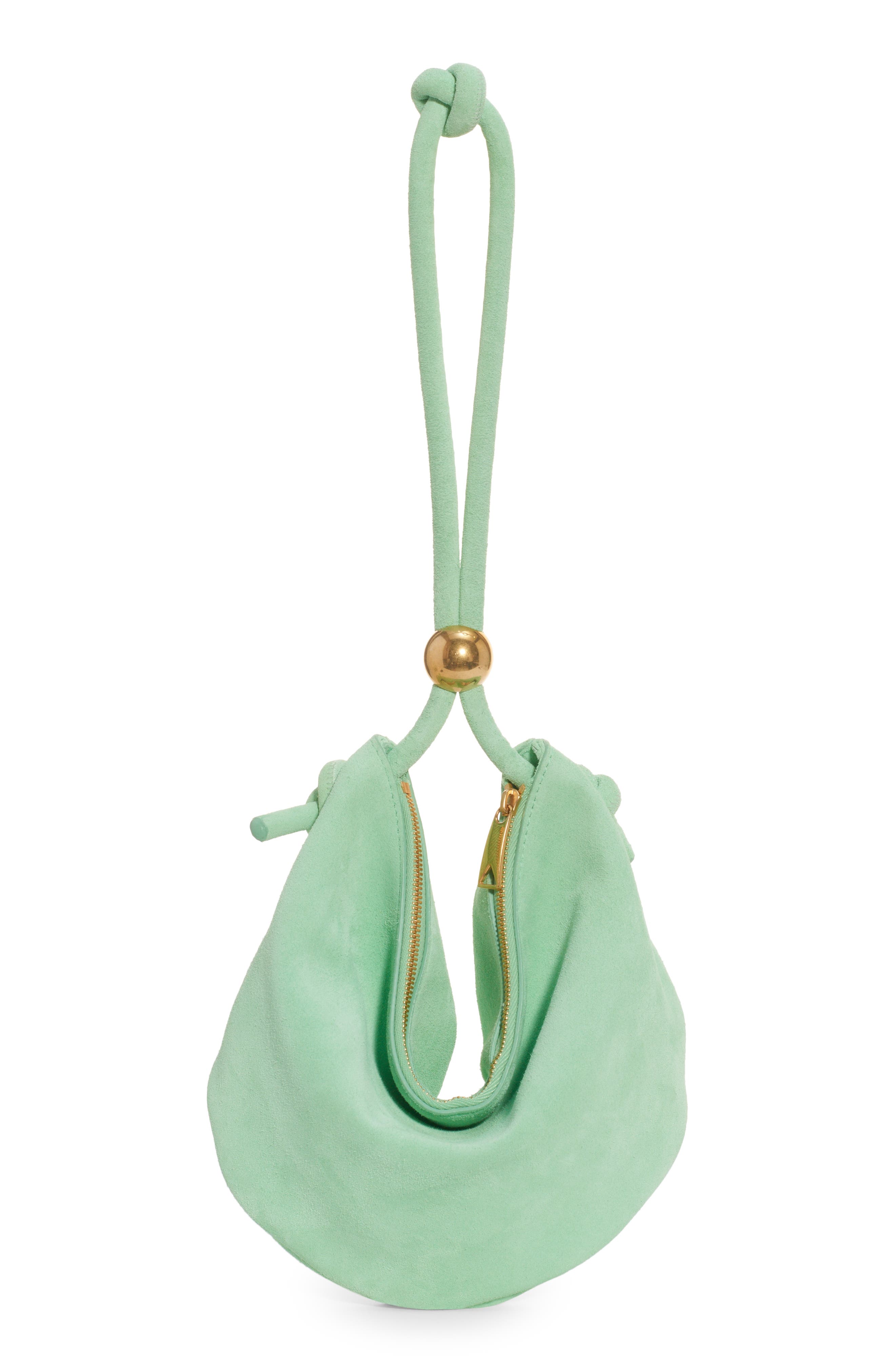 Bottega Veneta Half Moon Suede Top Handle Bag, Alternate, color, 